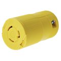Hubbell Wiring Device-Kellems Locking Devices, Twist-Lock®, Valise, Female Connector Body, 20A 125V, 2-Pole 3-Wire Grounding, L5-20R, Screw Terminal, Yellow HBL2313VY